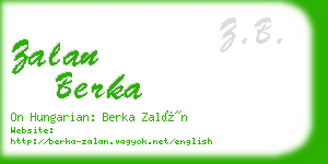 zalan berka business card